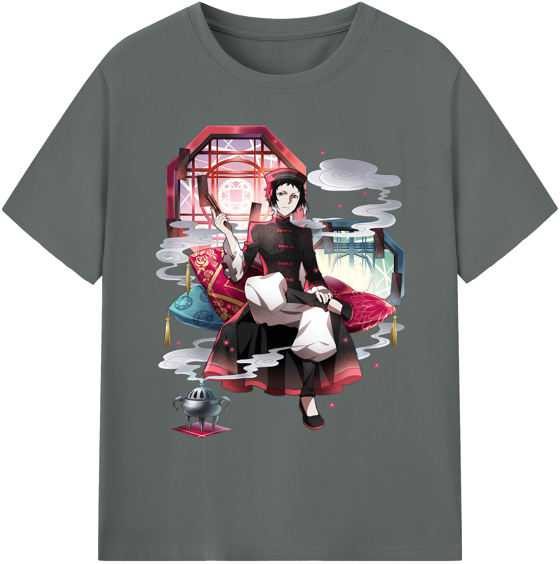 （画像用） 文豪ストレイドッグス Bungo Stray Dogs 綿100％ メンズ半袖Tシャツ｜肌触りやわらか＆通気性
